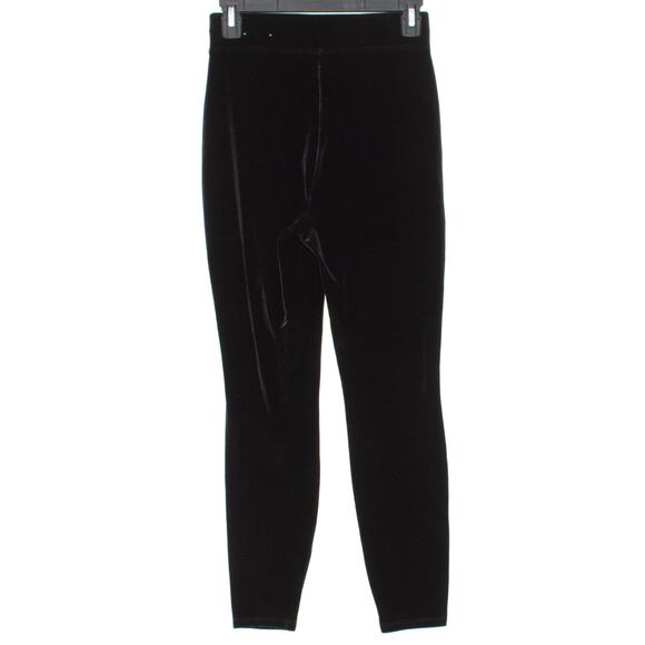 Express Womens Pants Super High Rise Legging Velvet Pull On Black Size XS LE - Picture 2 of 2